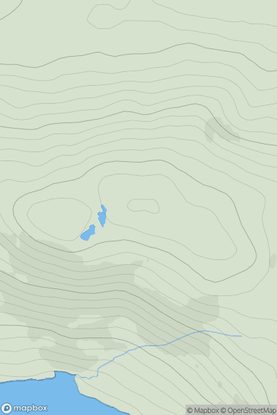 Thumbnail image for Cruachan [North Uist, South Uist and Nearby Islands] showing contour plot for surrounding peak
